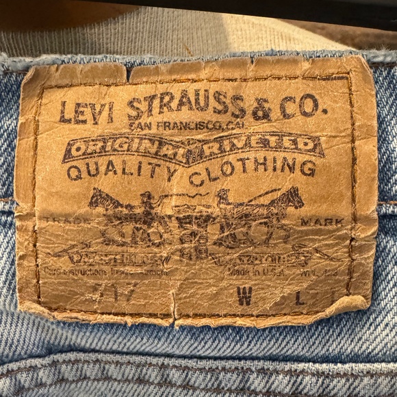 VINTAGE 517 LEVI'S ORANGE TAB JEANS | 80'S | DISTRESSING | 33X31 - Picture 4 of 14